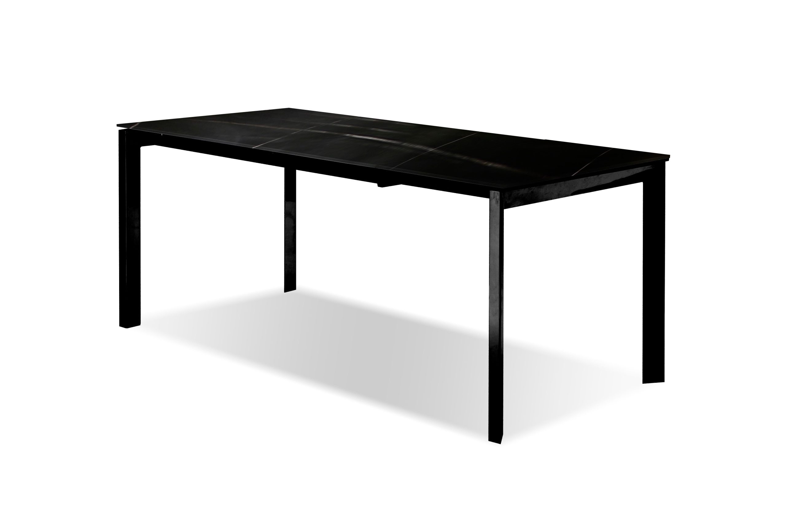host shakespeare black sintered stone extension dining table