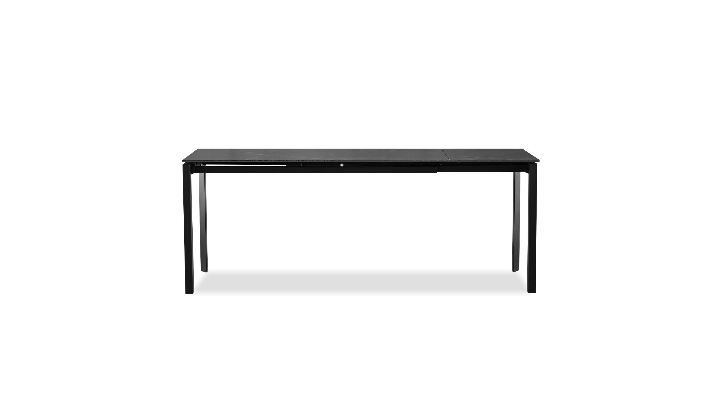 host shakespeare black sintered stone extension dining table