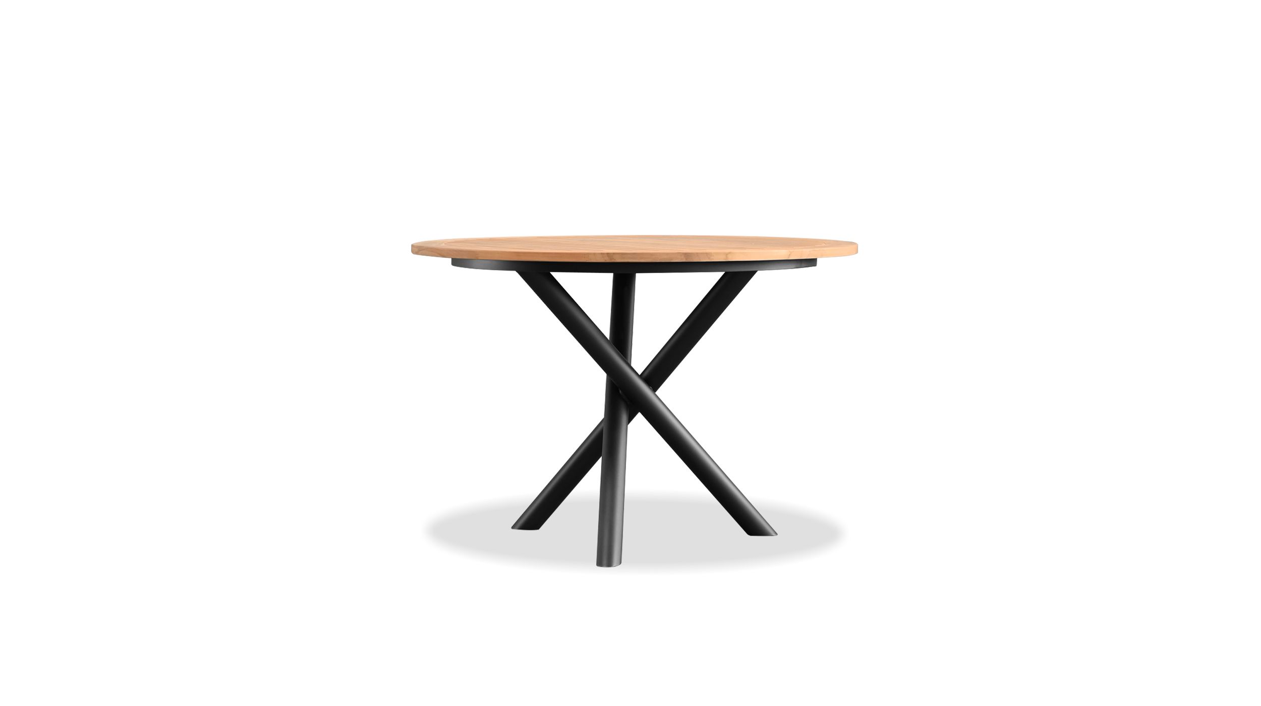 torch round teak indoor-outdoor dining table