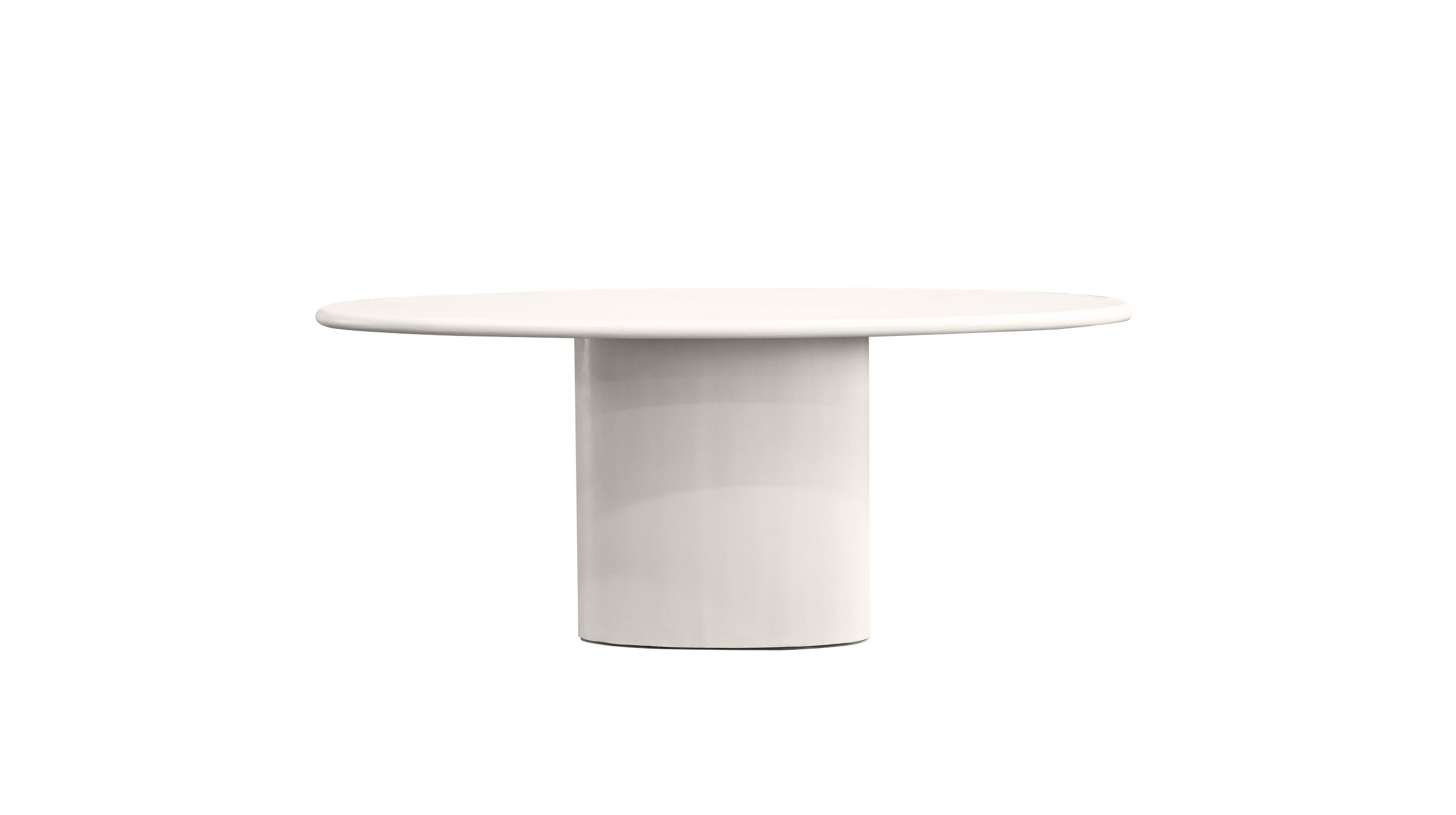tugg ivory microskin oval dining table