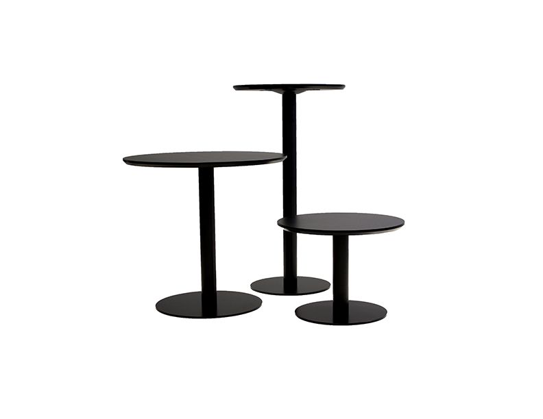 halfpint black round commercial bar table