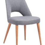 Modern Gray Dining Chair with Ash Wood Legs (Set of 2) 8 Modern Gray Dining Chair with Ash Wood Legs (Set of 2)
