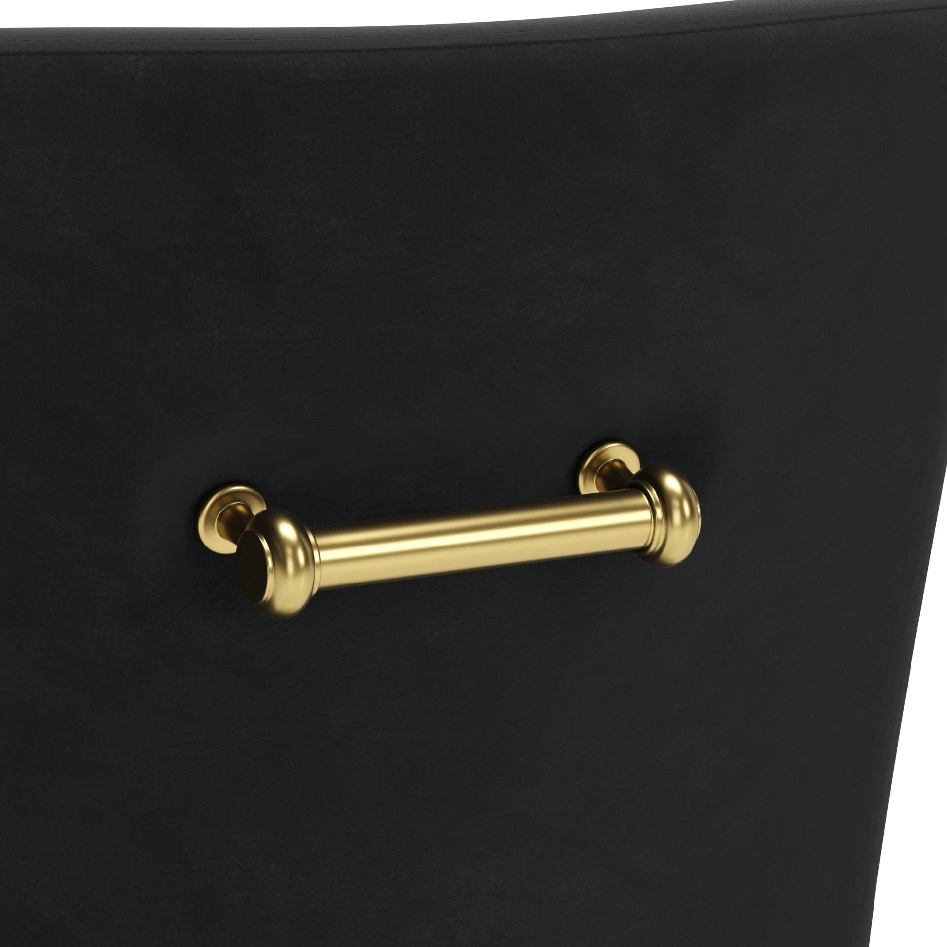 Black Velvet Upholstered Armchair with Gold Metal Legs 9 Black Velvet Upholstered Armchair with Gold Metal Legs - Image 9