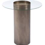 Oval Antique Bronze End Table with Glass Top 15 Oval Antique Bronze End Table with Glass Top