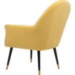 Yellow Velvet Boho Accent Chair with Powder Coated Steel Legs 14 Yellow Velvet Boho Accent Chair with Powder Coated Steel Legs