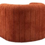 Burnt Orange Sherpa Accent Chair with Steel Frame and Armrests 12 Burnt Orange Sherpa Accent Chair with Steel Frame and Armrests