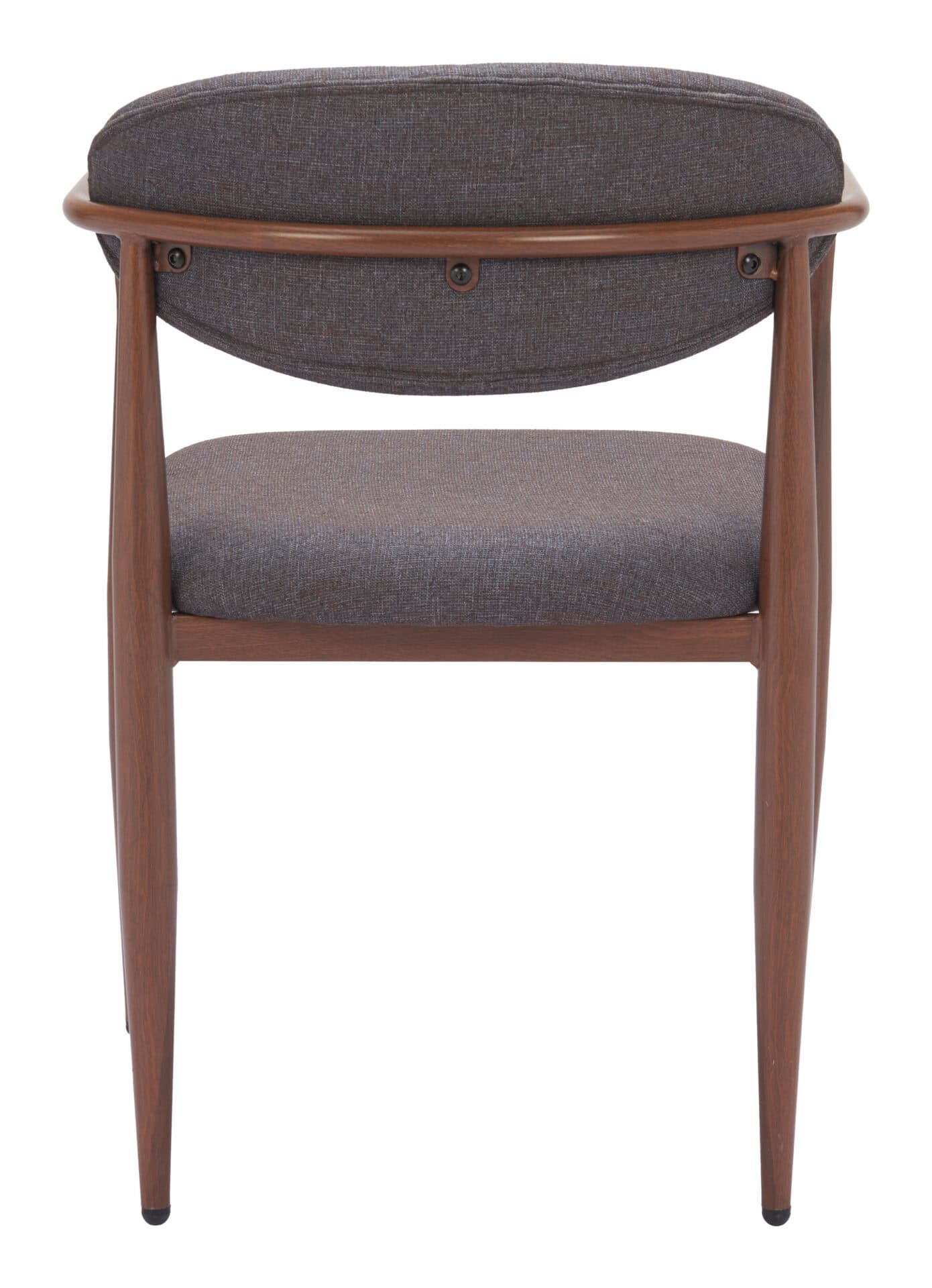 Industrial Steel Dining Chair with Performance Fabric Upholstery Truffle Gray (Set of 2) 6 Industrial Steel Dining Chair with Performance Fabric Upholstery Truffle Gray (Set of 2) - Image 6