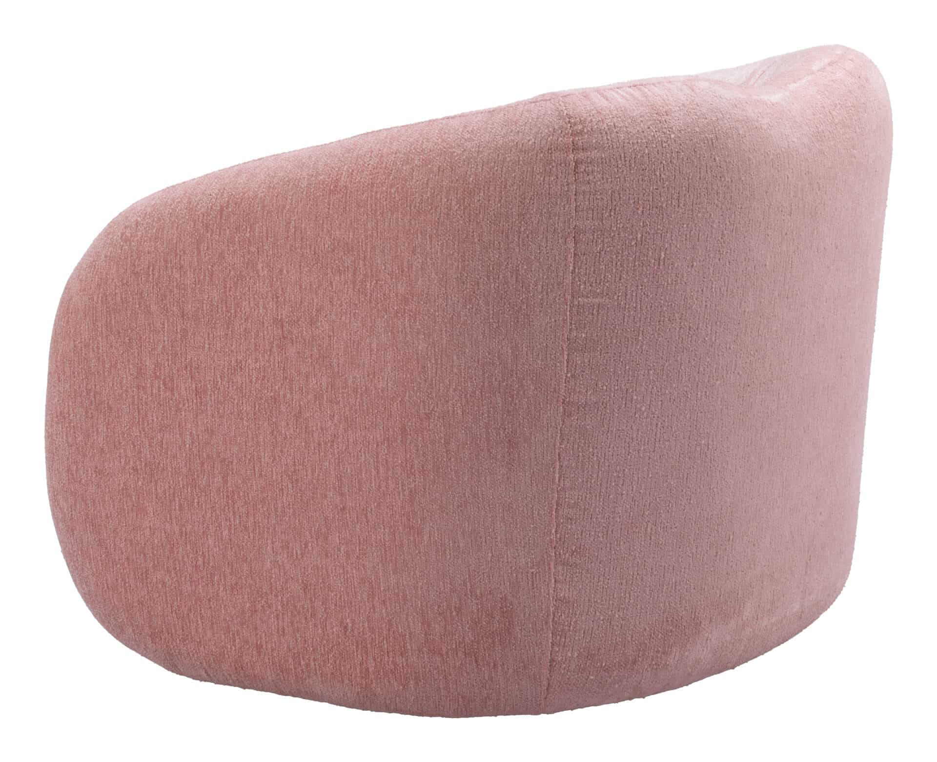 Plush Velvet Accent Chair with Birch Wood Legs - Mauve Pink 6 Plush Velvet Accent Chair with Birch Wood Legs - Mauve Pink - Image 6