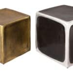 Modern Multicolor Aluminum Side Table Set (Set of 2)