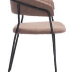 Mid-Century Modern Shearling Dining Chair with Armrests Brown (Set of 2) 15 Mid-Century Modern Shearling Dining Chair with Armrests Brown (Set of 2)