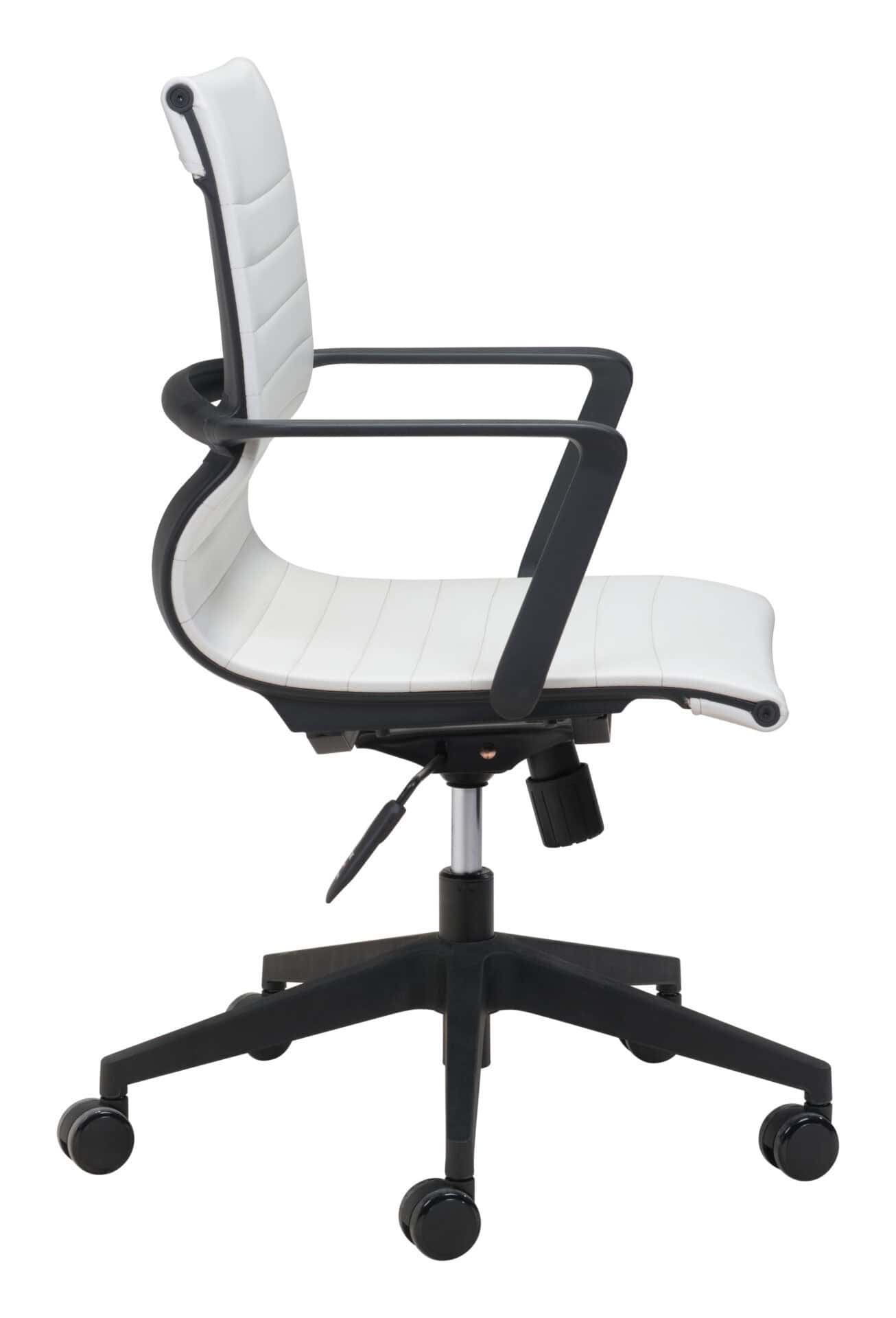 Modern Mid-Century Office Chair with Faux Leather and Adjustable Height 3 Modern Mid-Century Office Chair with Faux Leather and Adjustable Height - Image 3