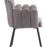 Velvet Dining Chair with Steel Frame and Armrest Support (Set of 2) 13 Velvet Dining Chair with Steel Frame and Armrest Support (Set of 2)