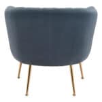 Art Deco Velvet Accent Chair with Gold Legs - Gray 17 Art Deco Velvet Accent Chair with Gold Legs - Gray
