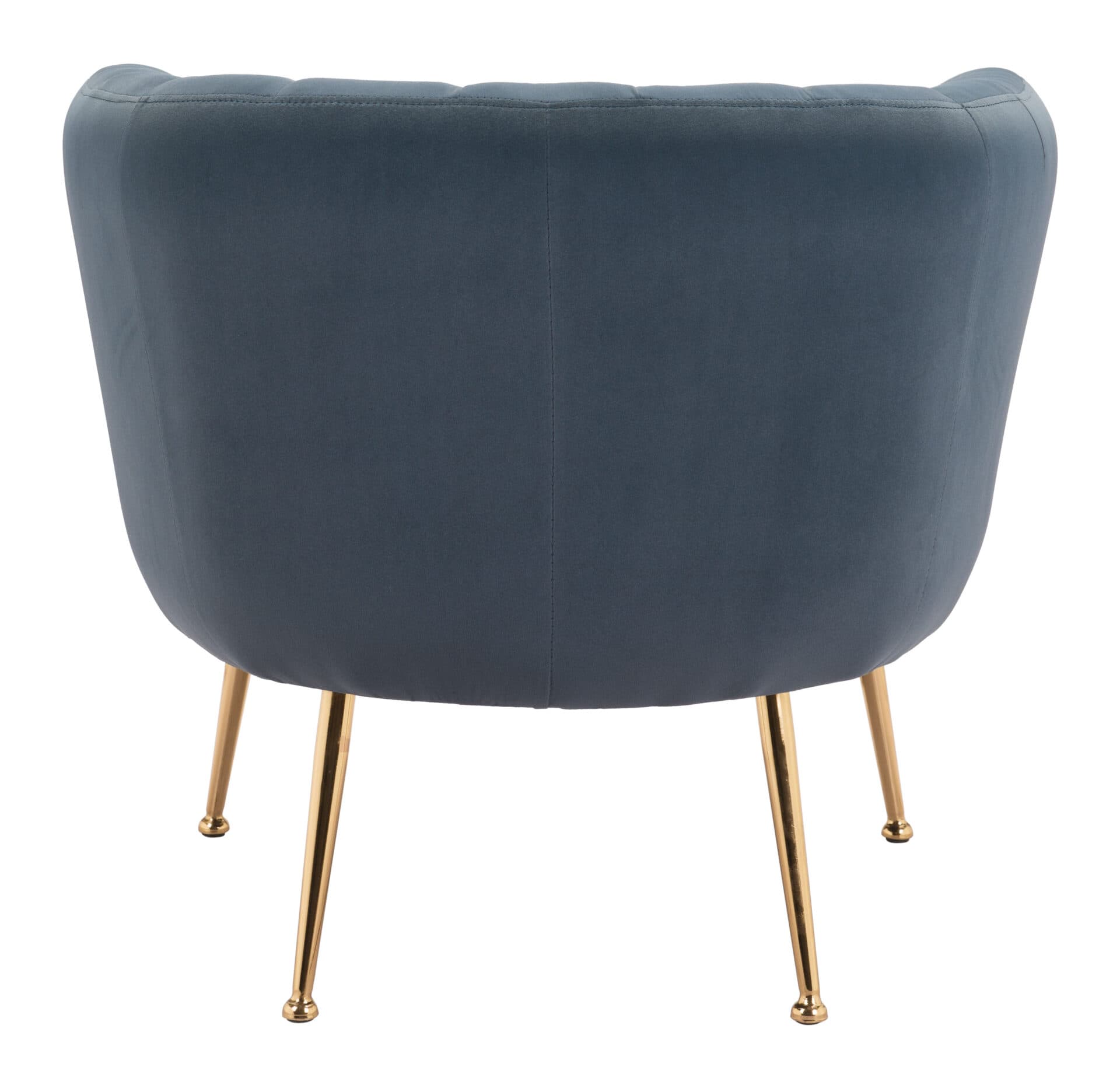 Art Deco Velvet Accent Chair with Gold Legs - Gray 7 Art Deco Velvet Accent Chair with Gold Legs - Gray - Image 7