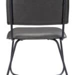 Modern Gray Faux Leather Dining Chairs with Steel Legs (Set of 2) 17 Modern Gray Faux Leather Dining Chairs with Steel Legs (Set of 2)