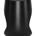 Black Mango Wood Tilk Side Table with Modern Artistic Design