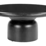 Round Mango Wood Coffee Table with Modern Organic Design