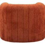 Burnt Orange Sherpa Accent Chair with Steel Frame and Armrests 11 Burnt Orange Sherpa Accent Chair with Steel Frame and Armrests