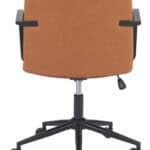 Modern Brown Office Chair with Adjustable Height and Faux Leather Finish 11 Modern Brown Office Chair with Adjustable Height and Faux Leather Finish