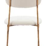 Cream and Gold Dining Chair with Steel Frame and Performance Fabric 15 Cream and Gold Dining Chair with Steel Frame and Performance Fabric