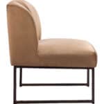 Modern Velvet Accent Chair with Powder Coated Steel Base 11 Modern Velvet Accent Chair with Powder Coated Steel Base