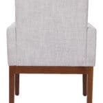 Ivory Dining Chair with Arms and Wooden Frame 11 Ivory Dining Chair with Arms and Wooden Frame
