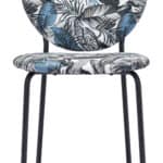Leaf Print Dining Chair with Black Legs (Set of 2)