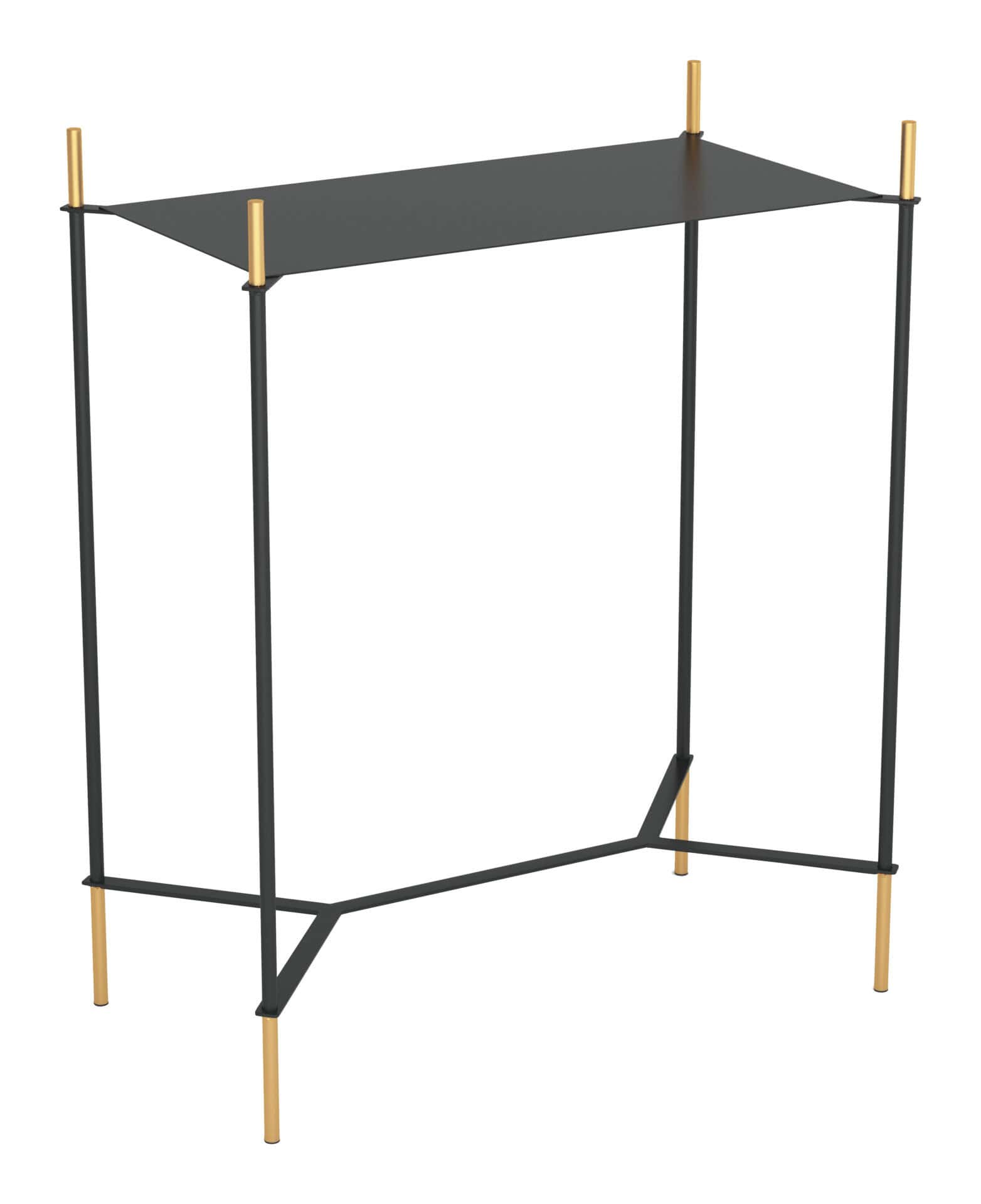 Black and Gold Side Table with Storage and Modern Design 2 Black and Gold Side Table with Storage and Modern Design - Image 2