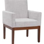 Ivory Dining Chair with Arms and Wooden Frame 13 Ivory Dining Chair with Arms and Wooden Frame