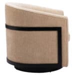 Velvet Swivel Accent Chair with Steel Base in Golden Beige 9 Velvet Swivel Accent Chair with Steel Base in Golden Beige