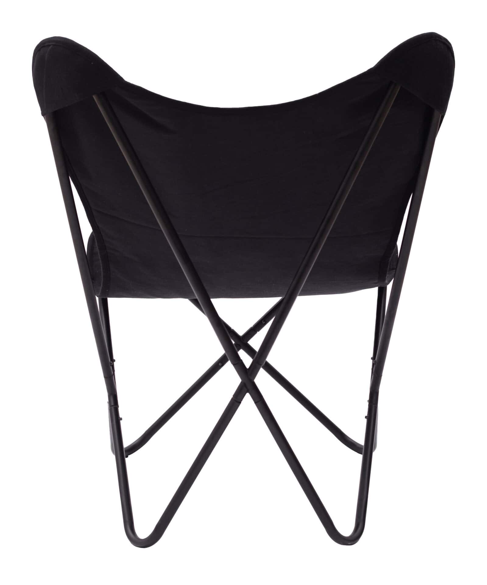 Multicolor Boho-Modern Accent Chair with Cotton Seat and Steel Frame 4 Multicolor Boho-Modern Accent Chair with Cotton Seat and Steel Frame - Image 4