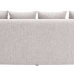 Beige Outdoor Sofa with Aluminum Frame and Weather Resistant Cushions