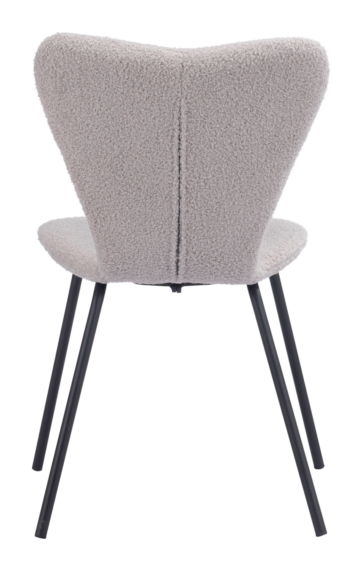 Light Gray Stackable Dining Chair with Powder Coated Steel Frame (Set of 2) 6 Light Gray Stackable Dining Chair with Powder Coated Steel Frame (Set of 2) - Image 6