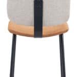 Beige and Brown Dining Chair with Faux Leather and Steel Legs (Set of 2) 17 Beige and Brown Dining Chair with Faux Leather and Steel Legs (Set of 2)