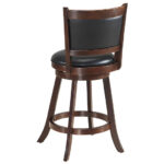 Swivel Counter Stool with Upholstered Seat and Backrest (Set of 2)
