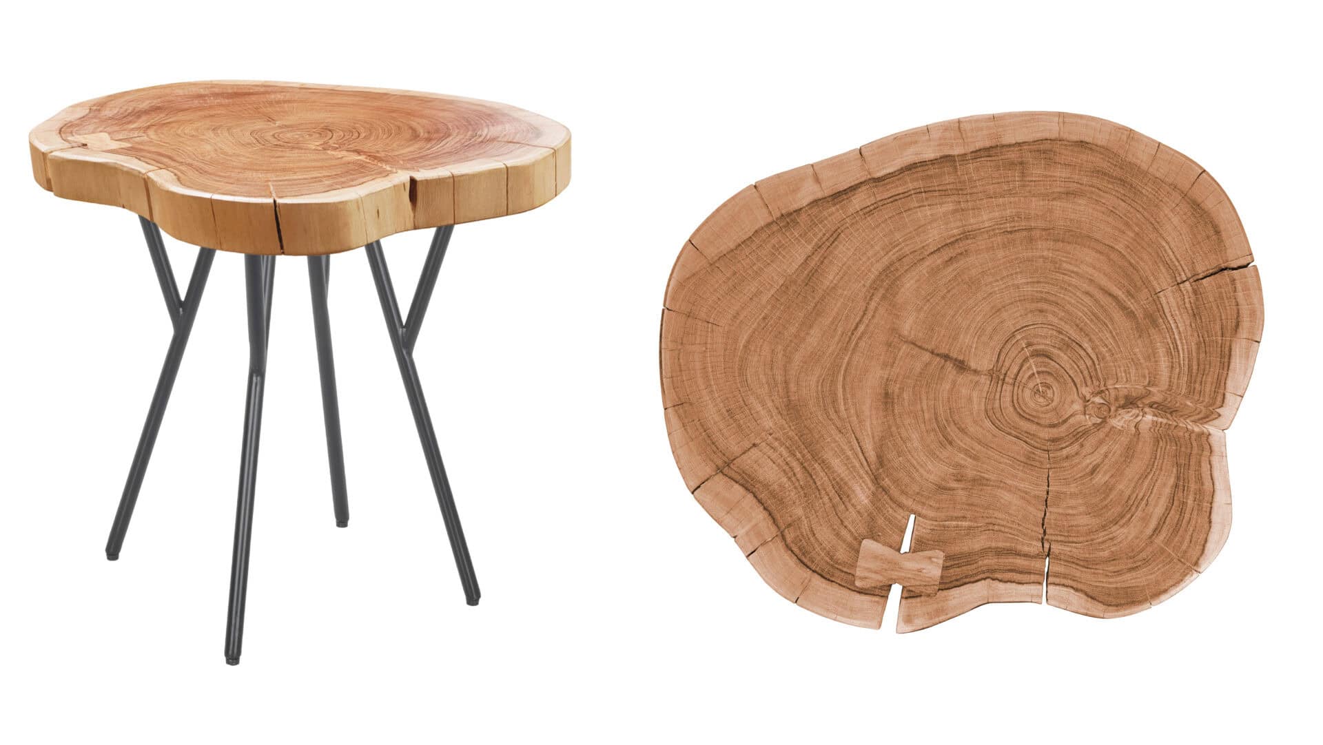 Reclaimed Acacia Wood and Steel Boho-Chic Accent Table 9 Reclaimed Acacia Wood and Steel Boho-Chic Accent Table - Image 9