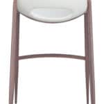 Mid-Century Modern Faux Leather Barstool with Walnut Legs (Set of 2)