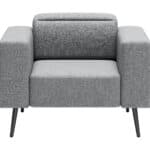 Comfy Dark Gray Armchair with Wood Legs and Polyester Fabric 14 Comfy Dark Gray Armchair with Wood Legs and Polyester Fabric
