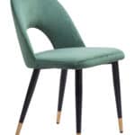 Modern Green Velvet Dining Chair with Steel Base (Set of 2) 17 Modern Green Velvet Dining Chair with Steel Base (Set of 2)