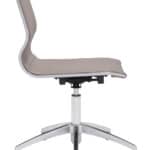 Slim Faux Leather Glider Chair with Lumbar Support, Taupe Finish 10 Slim Faux Leather Glider Chair with Lumbar Support, Taupe Finish