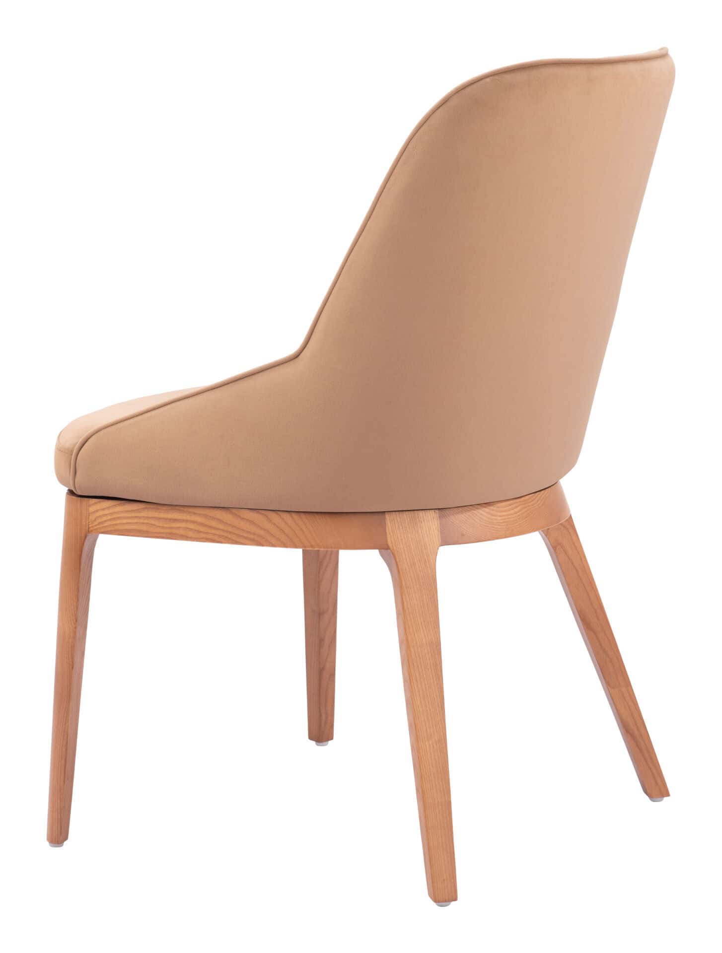 Tan Dining Chair with Wood Legs and Durable Fabric (Set of 2) 5 Tan Dining Chair with Wood Legs and Durable Fabric (Set of 2) - Image 5