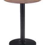 Round Pedestal Bistro Table with Brown and Black Finish