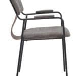 Butterscotch Brown Upholstered Dining Chair with Arms, Steel Frame (Set of 2) 10 Butterscotch Brown Upholstered Dining Chair with Arms, Steel Frame (Set of 2)
