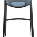 Mid-Century Modern Faux Leather Barstools with Armrest and Footrest (Set of 2)