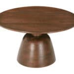 Modern Minimalist Round Coffee Table in Acacia Wood 8 Modern Minimalist Round Coffee Table in Acacia Wood