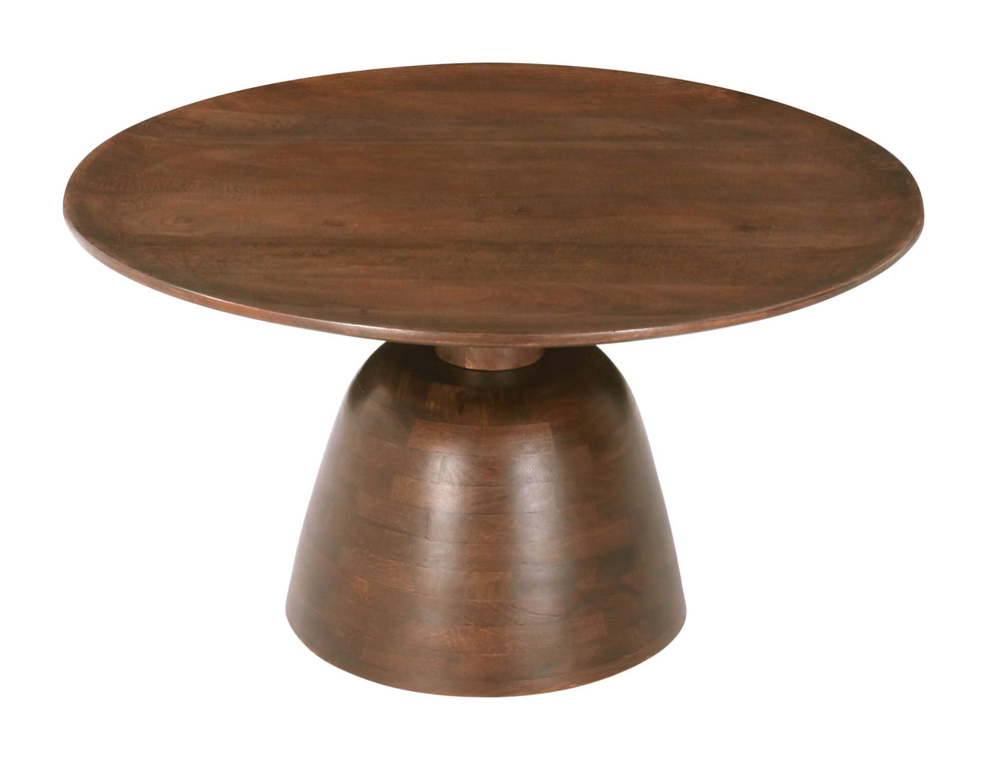 Modern Minimalist Round Coffee Table in Acacia Wood 2 Modern Minimalist Round Coffee Table in Acacia Wood - Image 2
