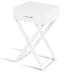 X Base Wooden End Table with Drawer for Living Room 14 X Base Wooden End Table with Drawer for Living Room