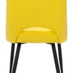 Yellow Shearling-Style Dining Chair with Steel Legs (Set of 2) 18 Yellow Shearling-Style Dining Chair with Steel Legs (Set of 2)