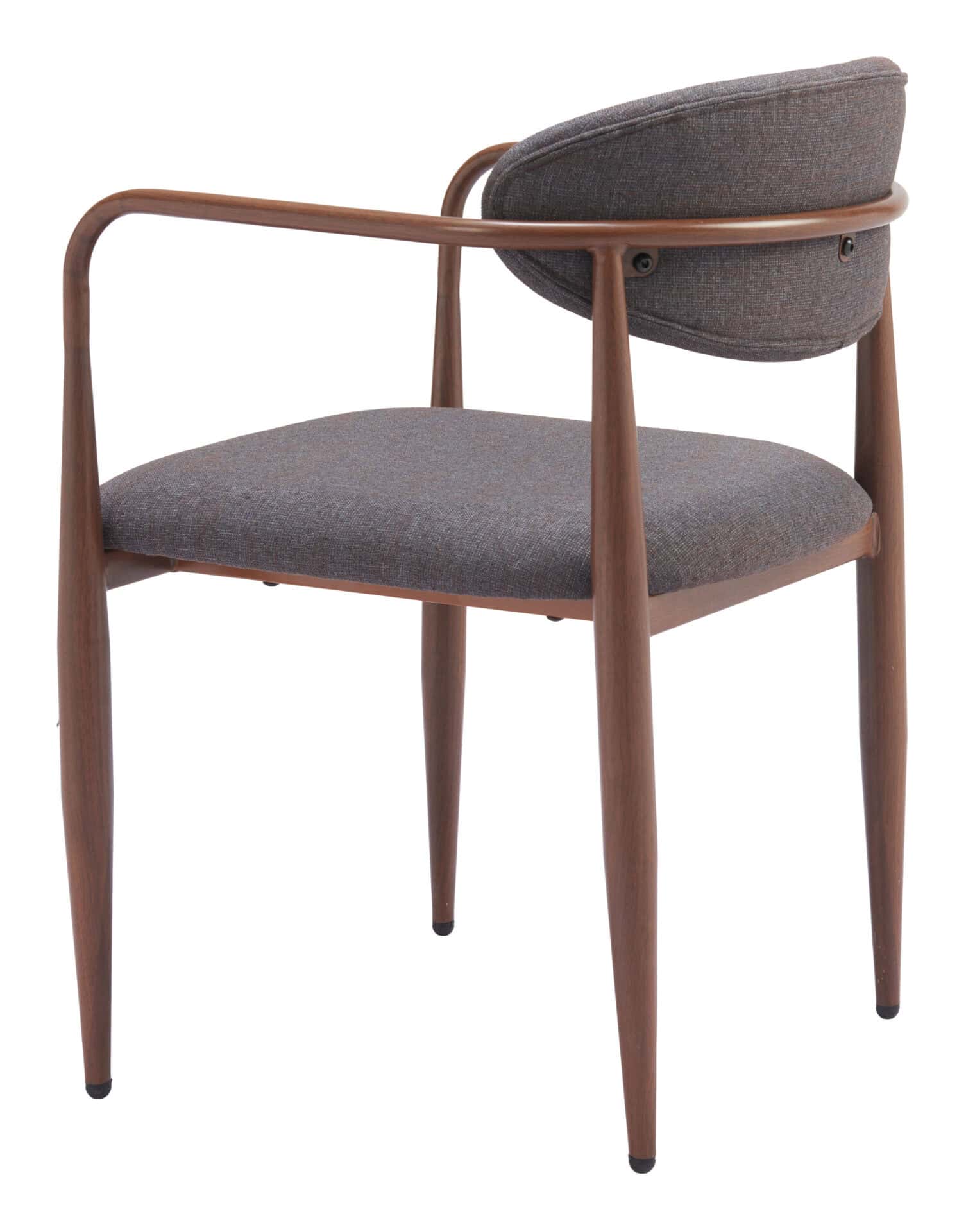 Industrial Steel Dining Chair with Performance Fabric Upholstery Truffle Gray (Set of 2) 7 Industrial Steel Dining Chair with Performance Fabric Upholstery Truffle Gray (Set of 2) - Image 7