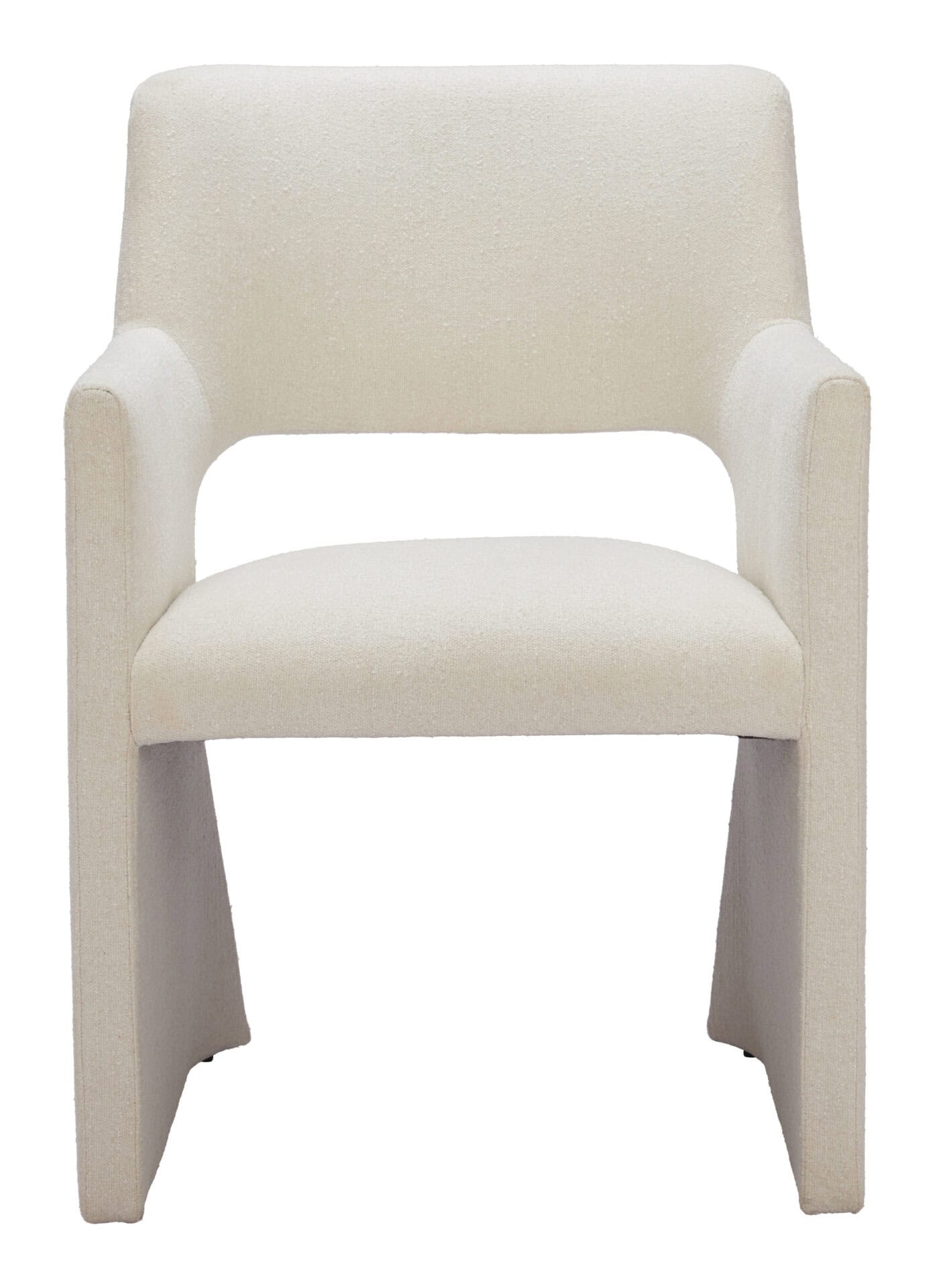 Linen-Style Upholstered Dining Chair with Armrests and Solid Wood Frame 5 Linen-Style Upholstered Dining Chair with Armrests and Solid Wood Frame - Image 5